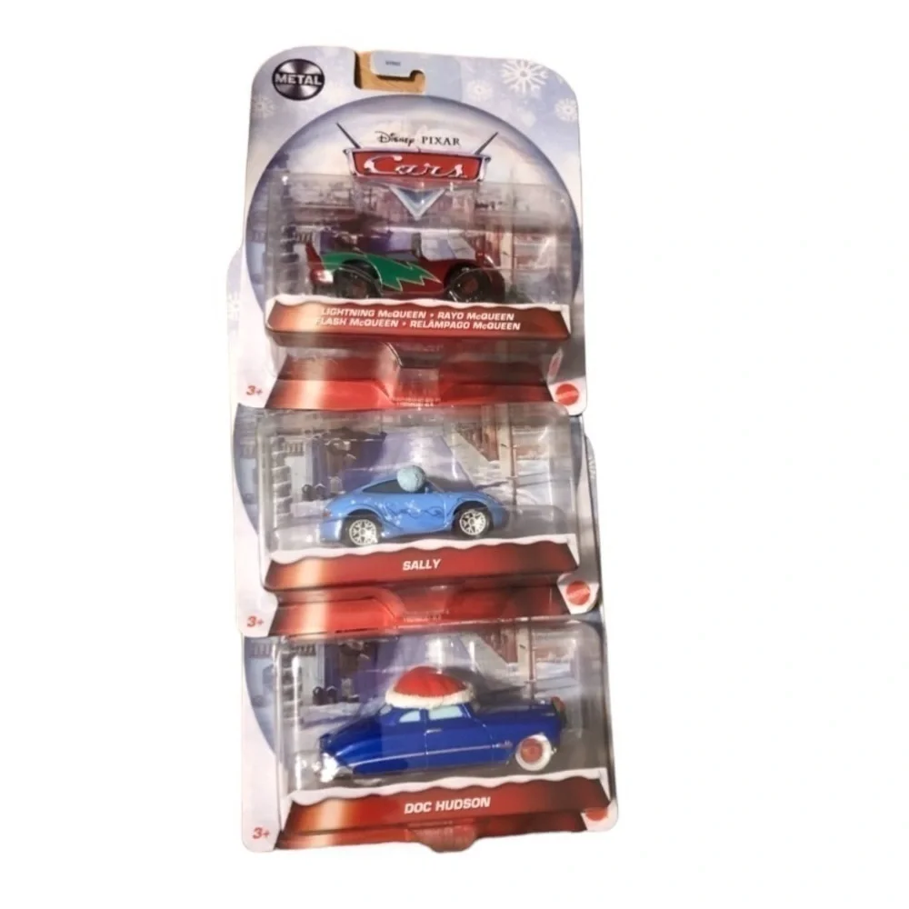 Disney Christmas Car Set NEW 2023 Lightning McQueen Sally Doc Hudson Kids Toy